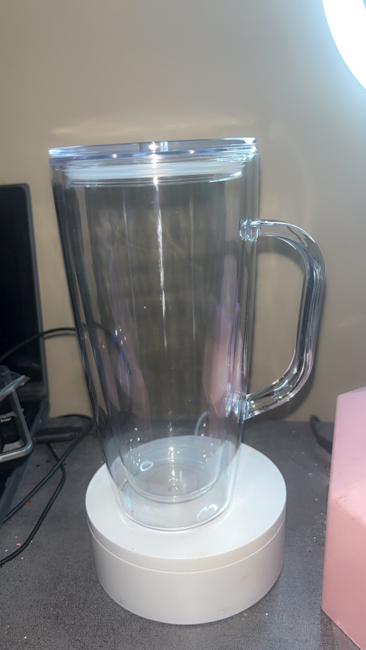 25oz Acrylic Tumbler w/ Handle ( SNOWGLOBE )